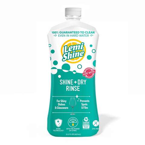 Lemi Shine Lemon Scent Liquid Dishwasher Rinse Aid 21 oz 1 pk, Pack of 6