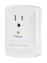 CyberPower Essential 0 ft. L 1 outlets Wall Tap White 900 J