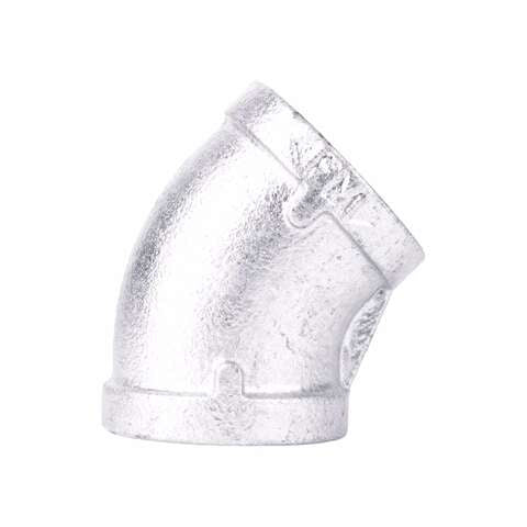 STZ Industries 3/8 in. FIP each X 3/8 in. D FIP Galvanized Malleable Iron 45 Degree Elbow