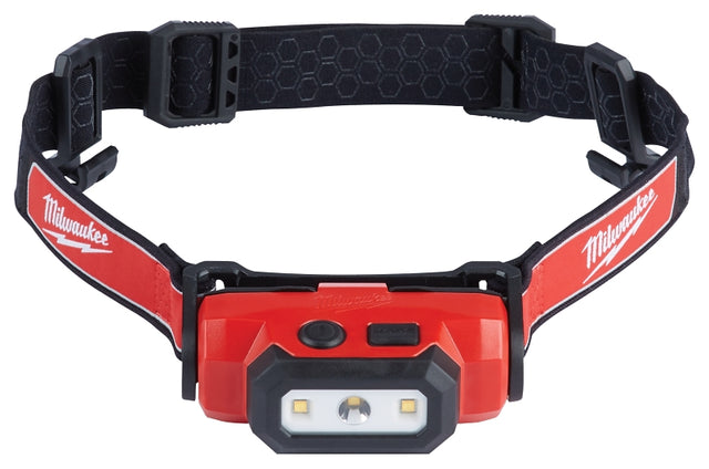 Milwaukee REDLITHIUM 2163-21 USB Hard Hat Headlamp, 100, 400, 600 Lumens, 5, 9, 20 hr Run Time