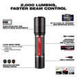 Milwaukee REDLITHIUM 2162-21 Slide Focus Flashlight, Lithium-Ion Battery, LED Lamp, 2000, 200 m Beam Distance