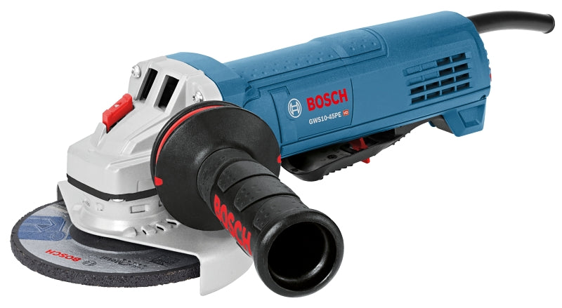 Bosch GWS10-45PE Angle Grinder, 10 A, 5/8-11 Spindle, 4-1/2 in Dia Wheel, 11,000 rpm Speed