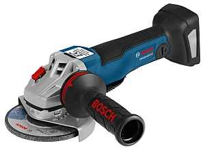 Bosch GWS18V-45PCN EC Brushless Angle Grinder with No Lock-On Paddle Switch, Tool Only, 6.3 Ah, Side Handle