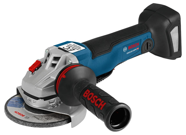 Bosch GWS18V-45PCN EC Brushless Angle Grinder with No Lock-On Paddle Switch, Tool Only, 6.3 Ah, Side Handle