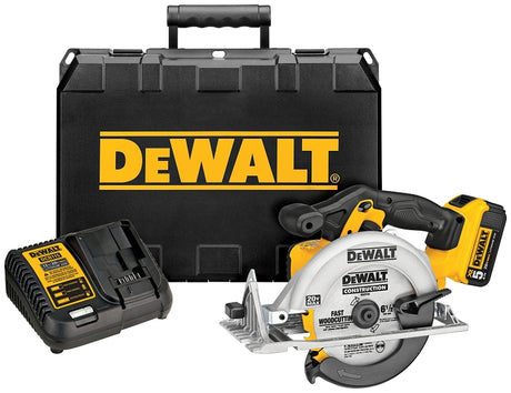DEWALT DCS391P1 Series Circular Saw Kit, Battery Included, 20 V, 6-1/2 in Dia Blade, 0 to 50 deg Bevel