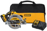 DEWALT DCS570P1 Circular Saw, Battery Included, 20 V, 5 Ah, 7-1/4 in Dia Blade, 57 deg Bevel