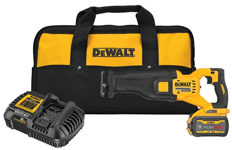 DEWALT DCS389X1 Series Brushless Reciprocating Saw Kit, Battery Included, 60 V, 9 Ah, 1-1/8 in L Stroke