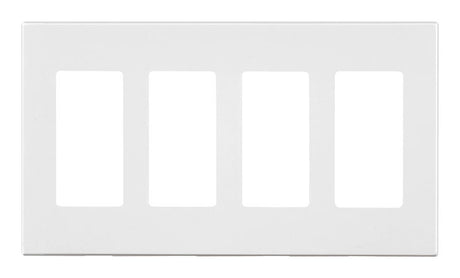 Leviton White 4 gang Polycarbonate Decorator Screwless Wall Plate 1 pk