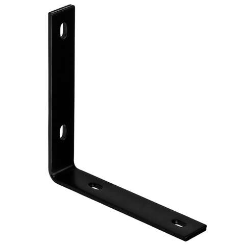 Hampton 8-1/4 in. H X 1-1/2 in. W X 1/4 in. D Black Steel Inside L Corner Brace, Pack of 5