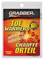 Grabber Warmers TWEF Adhesive Toe Warmer, Specifications: 100 deg F Average, 6 hr Continuous Warmth, 4 in L x 5-1/2 in H, Pack of 40