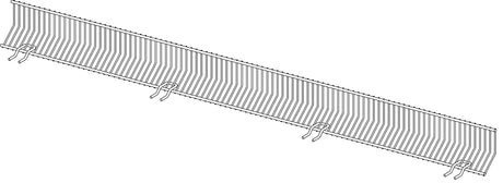 FRONT WIRE SINGLE CHROME 48IN, Pack of 20
