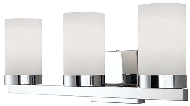 Canarm IVL429A03CH Vanity Light, Chrome Fixture, 100 W, 3-Lamp, A Lamp, Steel Fixture