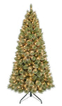 Puleo Asia Limited 357-4048-T70C4 Artificial Tree, 7 ft, Cashmere Monterey Pine Family, CUL adaptor, Warm White LED
