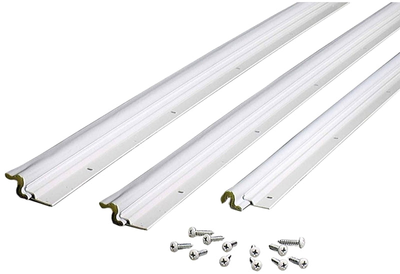 M-D 91850 Jamb Weatherstrip, 0.63 in Thick, Aluminum/Vinyl, White