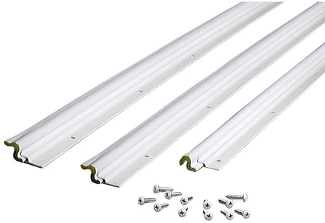 M-D 91850 Jamb Weatherstrip, 0.63 in Thick, Aluminum/Vinyl, White
