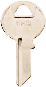 Hy-Ko 11010CG17 Key Blank, Brass, Nickel, For: Chicago Cabinet, House Locks and Padlocks, CG17 Key Number, Pack of 10