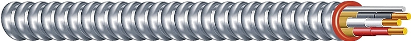 Southwire Duraclad 55278521 Armored Cable, 14 AWG Cable, 3 -Conductor, Copper Conductor, THHN Insulation, 25 ft L
