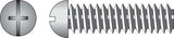 HILLMAN No. 8-32 X 1-1/4 in. L Combination Round Head Zinc-Plated Steel Machine Screws 100 pk