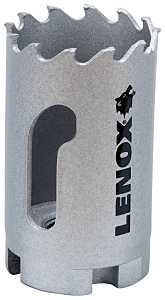 Lenox Speed Slot LXAH3138 Hole Saw, 1-3/8 in Dia, Carbide Cutting Edge