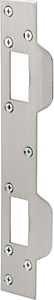 Defender Security U 10385 Deadbolt Strike Plate, 6 in L, 1-5/8 in W, Steel, Satin Nickel