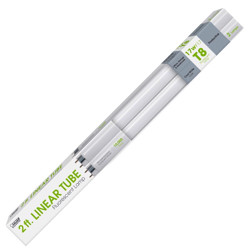 Feit Legacy Bulbs 17 W T8 1 in. D X 23.8 in. L Fluorescent Bulb Cool White Linear 4100 K 2 pk, Pack of 6