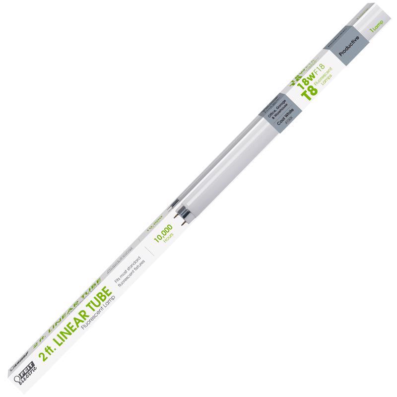 Feit Legacy Bulbs 18 W T8 1 in. D X 23.8 in. L Fluorescent Bulb Cool White Linear 4100 K 1 pk, Pack of 6