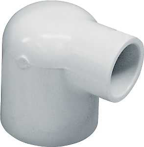 IPEX 435536 Reducing Pipe Elbow, 1 x 1/2 in, Slip x Slip, 90 deg Angle, PVC, White, SCH 40 Schedule