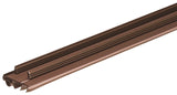 Frost King UDS36 Door Bottom, Brown, 36 in L, 1-3/4 in W, Vinyl, Includes: Screw Nails