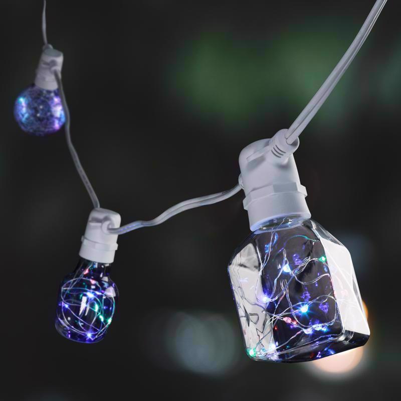 Feit G25 E26 (Medium) LED Bulb Multi-Colored 1 Watt Equivalence 1 pk