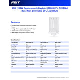 Feit 27 W PL 5.875 in. L CFL Bulb Daylight Specialty 6500 K 1 pk
