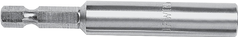 IRWIN 91834 Bit Holder with C-Ring, 1/4 in Drive, Hex Drive, 1/4 in Shank, Hex Shank, Metal