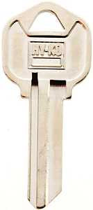 Hy-Ko 21250KW1 Key Blank, Brass, Nickel-Plated, For: Kwikset KW1 Keyways, Pack of 250