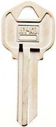 Hy-Ko 21250KW1 Key Blank, Brass, Nickel-Plated, For: Kwikset KW1 Keyways, Pack of 250
