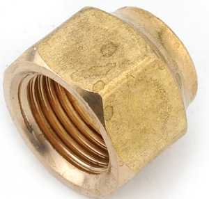 Anderson Metals 754018-04 Nut, 1/4 in, Flare, Brass, Pack of 10