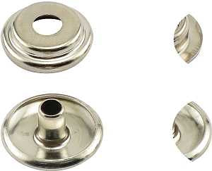 General 1266 Snap Fastener Refill, Solid Brass, Nickel