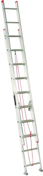 Louisville L-2324-20 Extension Ladder, 240 in H Reach, 200 lb, 20-Step, 1-1/2 in D Step, Aluminum