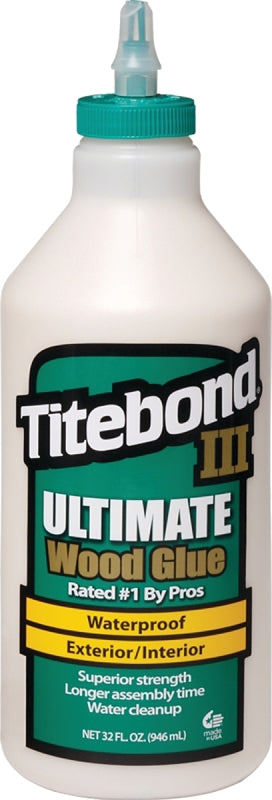 Titebond III 1415 Glue, Brown, 1 qt Bottle