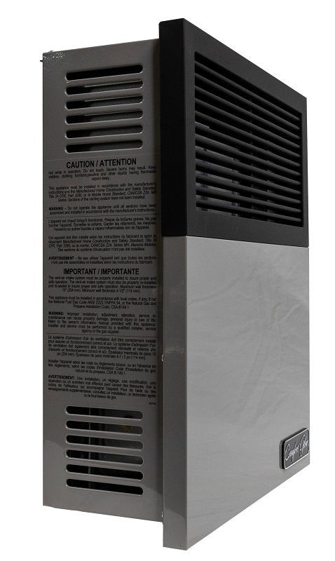 Comfort Glow DVP11 Direct Vent Wall Heater, LPG, 11,000 Btu/h BTU, 375 sq-ft Heating Area, 70 % Efficiency, Black/Gray