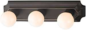 Boston Harbor 045233-VB Vanity Bar Fixture, 100 W, 3-Lamp, G Lamp, Steel Fixture, Venetian Bronze Fixture