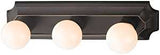 Boston Harbor 045233-VB Vanity Bar Fixture, 100 W, 3-Lamp, G Lamp, Steel Fixture, Venetian Bronze Fixture