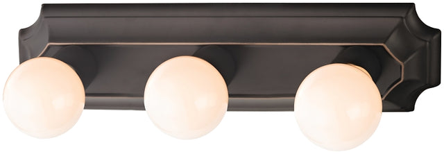 Boston Harbor 045233-VB Vanity Bar Fixture, 100 W, 3-Lamp, G Lamp, Steel Fixture, Venetian Bronze Fixture