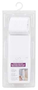 Simple Spaces SD-626WH-3L Shower Curtain, PVC/Vinyl, White, White