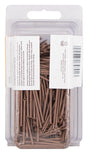 ProSource NTP-161-PS Panel Nail, 15D, 1-5/8 in L, Steel, Painted, Flat Head, Ring Shank, Brown, Pack of 4