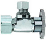 Plumb Pak PP61PCLF Shut-Off Valve, Angle, 5/8 x 3/8 in Connection, Compression, Brass Body
