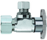 Plumb Pak PP61PCLF Shut-Off Valve, Angle, 5/8 x 3/8 in Connection, Compression, Brass Body