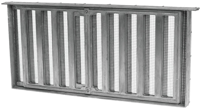 LOMANCO LomanCool 179 Foundation Vent, 16 in W, 8 in H, 56 sq-in Net Free Ventilating Area, Mesh Grill, Aluminum Pack of 12