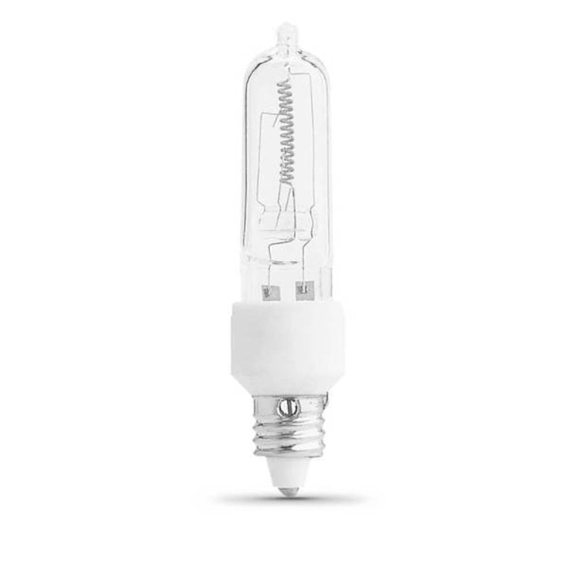 Feit Electric BPQ50/CL/MC/RP Halogen Bulb, 50 W, E11 Lamp Base, T4 Lamp, 600 Lumens, 3000 K Color Temp