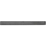 NDS 543 Mini Channel Grate, 3 ft L, 2-3/4 in W, 1/4 x 5/16 in Grate Opening, Polypropylene, Black, Pack of 12