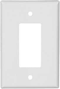 Eaton Wiring Devices 2751W-BOX Wallplate, 5-1/4 in L, 3-1/2 in W, 1 -Gang, Thermoset, White, High-Gloss, Pack of 10
