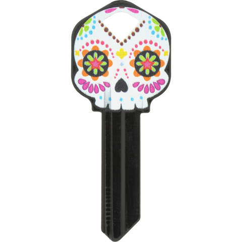 Hillman Wackey Sugar Skull House/Office Universal Key Blank Single, Pack of 6